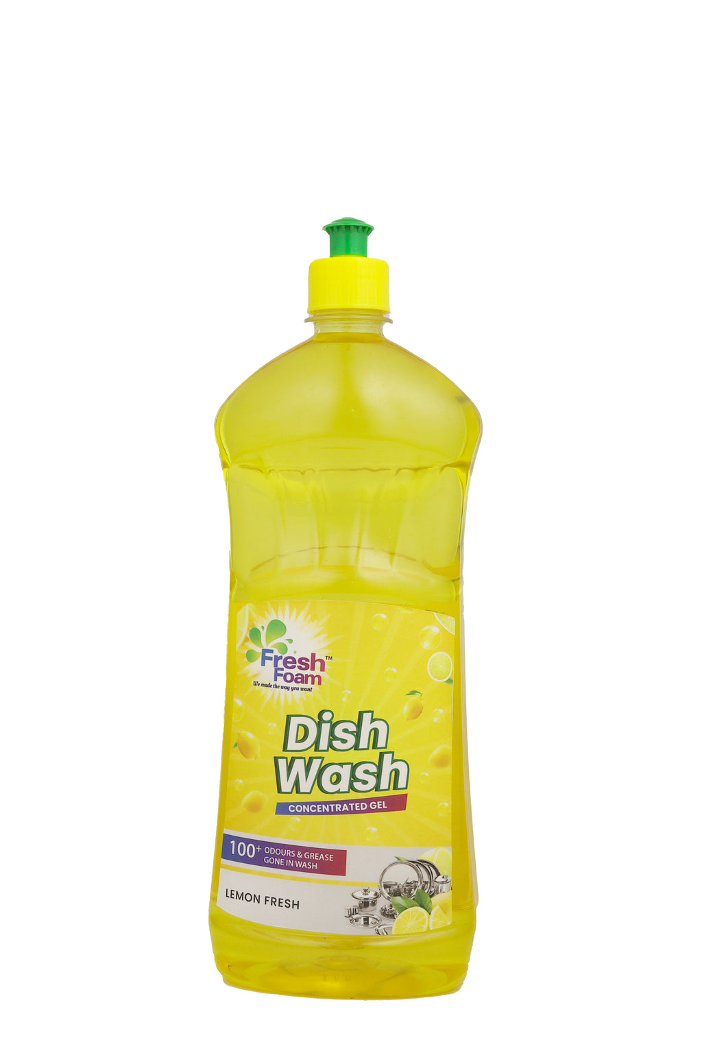 DISH WASH LIQUID [Lemon Fresh YELLOW] 1ltr