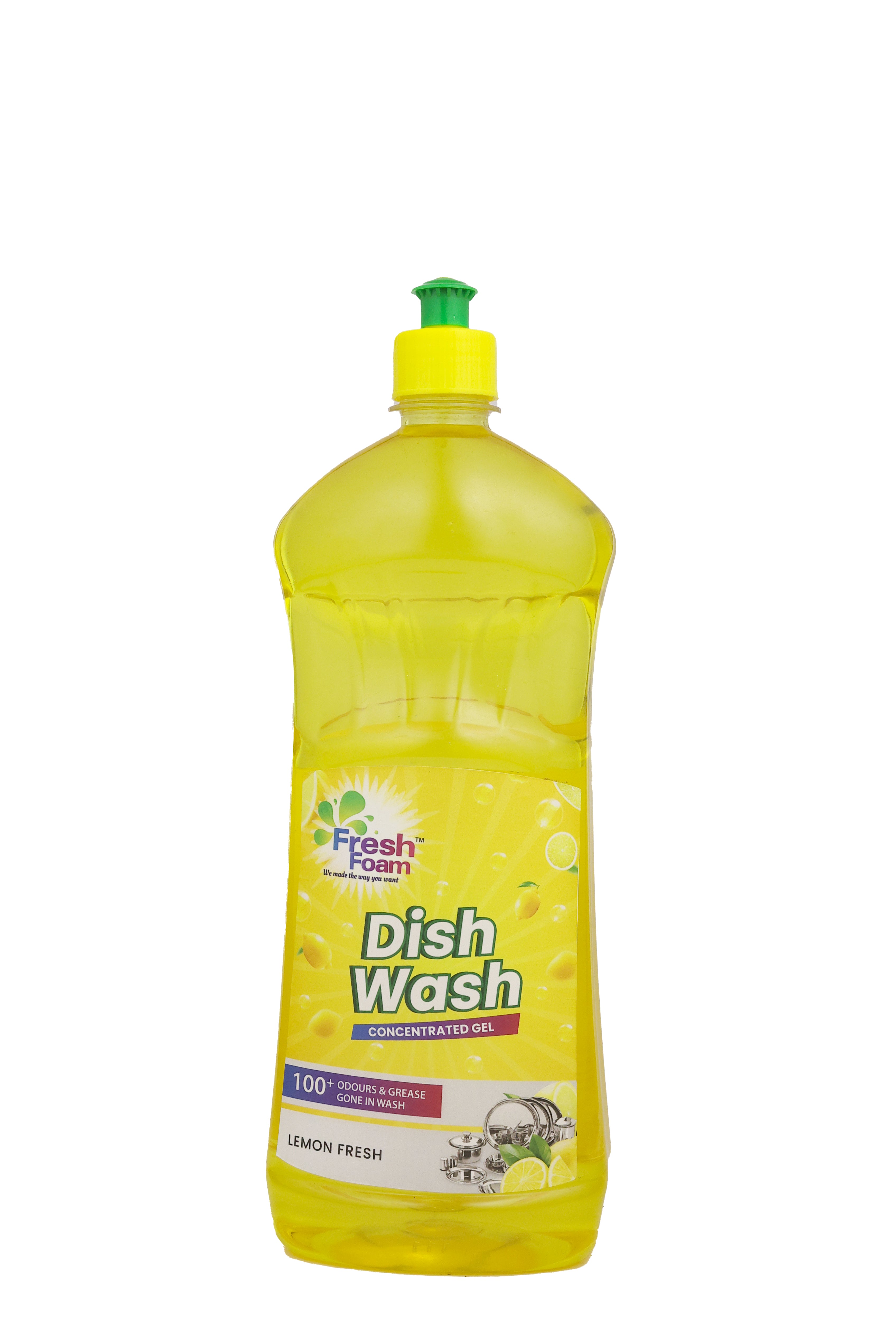 DISH WASH LIQUID [Lemon Fresh YELLOW] 1ltr